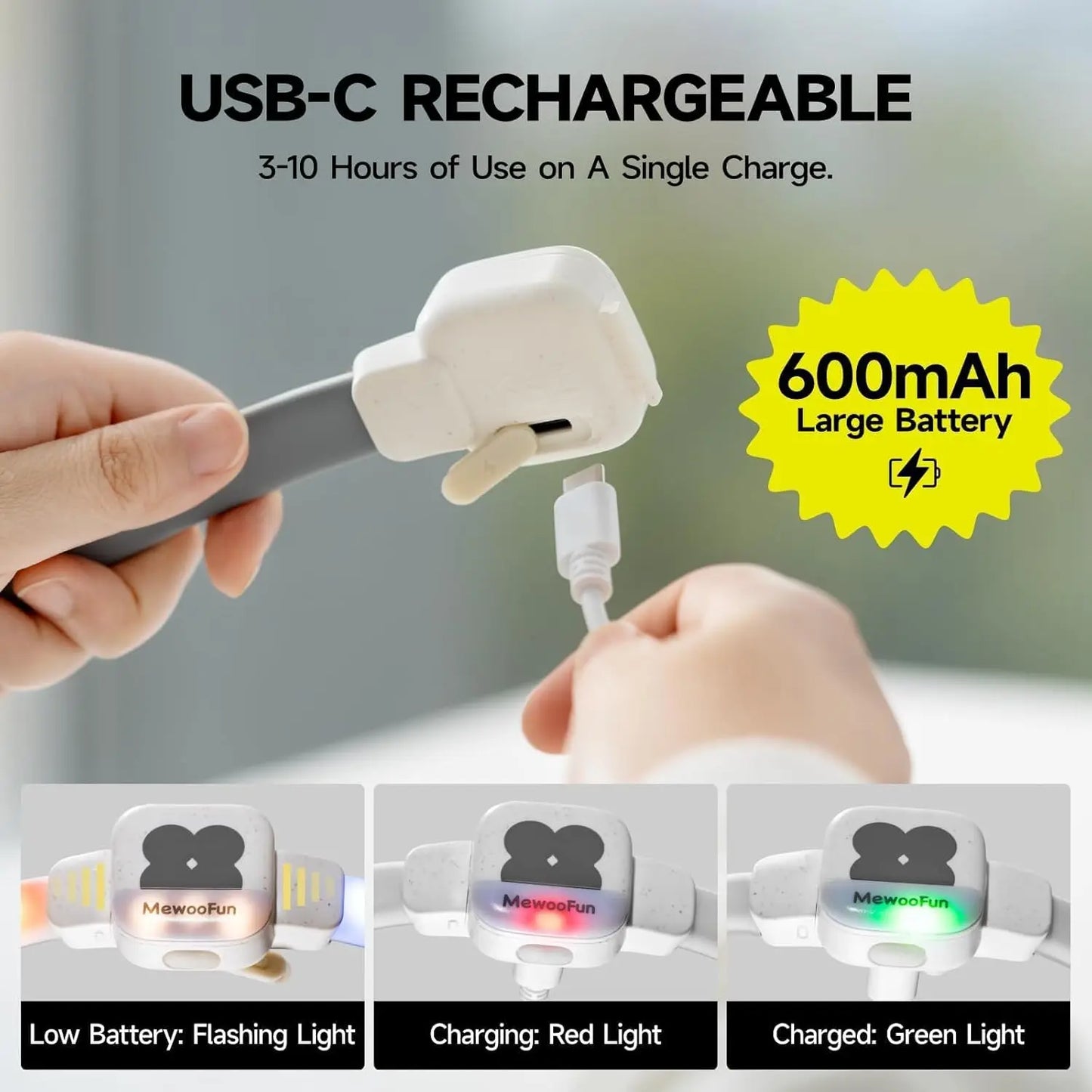 Light Up Dog Collar LED with USB Rechargeable Glow